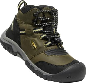 Keen RIDGE FLEX MID WP YOUTH dark olive/dusky citron Velikost: 36 boty