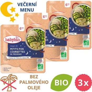 BABYBIO Hrášková polévka s cuketou 3× 190 g (BABY11816s)