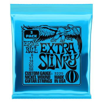 Ernie Ball Nickel Wound Strings Extra Slinky 3 Pack