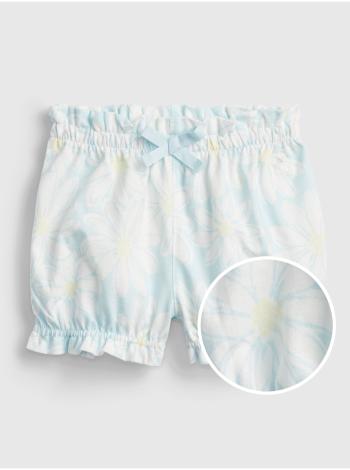 Modré holčičí baby kraťasy 100% organic cotton mix and match pull-on shorts GAP