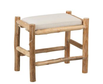 Přírodní dřevěná stolička se sedákem Vaness - 50*36*44 cm 91125