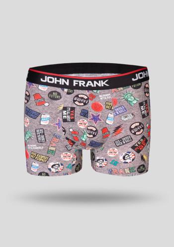 Pánské boxerky John Frank JFBD200 XL Šedá