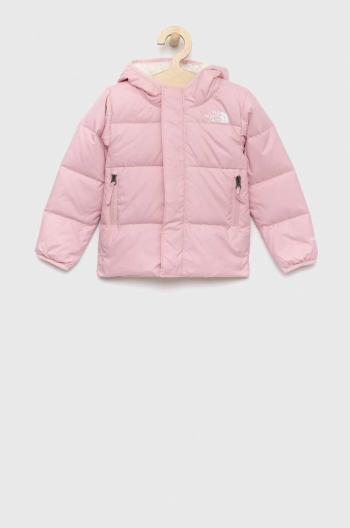 dětská péřová bunda The North Face růžová barva