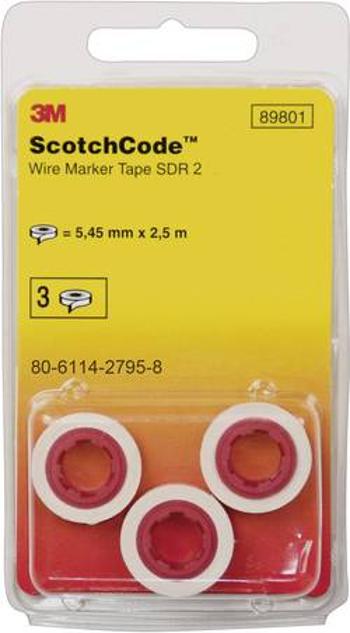 Náhradní role kabelového značení 3M Scotchcode 80-6114-2804-8, bílá/černá, 5 rolí