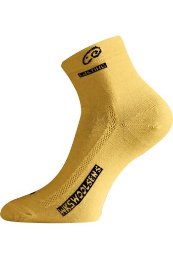 Lasting WKS 640 hořčicové ponožky z merino vlny Velikost: (38-41) M ponožky
