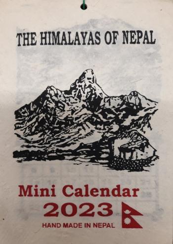 nepálský kalendář 2023 (malý) - The Himalayas Of Nepal
