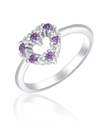 JVD Romantický stříbrný prsten se zirkony SVLR0434SH2BF 52 mm