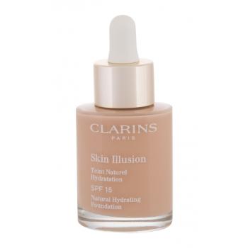 Clarins Skin Illusion Natural Hydrating SPF15 30 ml make-up pro ženy 107 Beige na všechny typy pleti; na rozjasnění pleti; na dehydratovanou pleť