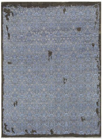 Diamond Carpets koberce Ručně vázaný kusový koberec Diamond DC-M 5 Silver/natural - 365x457 cm Modrá
