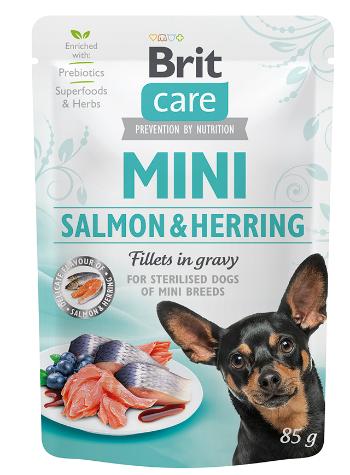 BRIT CARE dog  MINI kapsa  STERILISED  salmon/herring - 85g