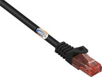 Síťový kabel RJ45 Basetech BT-2272283, CAT 6, U/UTP, 1.00 m, černá