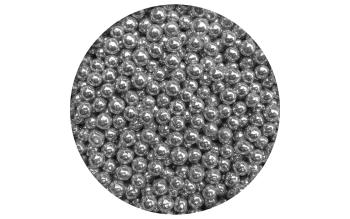 Cukrové zdobení stříbrné kuličky perličky - 50 g - 