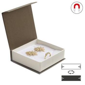 Šperky4U Dárková krabička na soupravu hnědá, magnetické zavírání - KR0383-BR