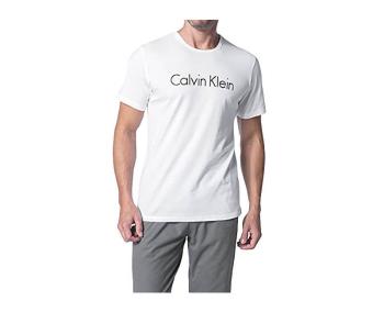 Calvin Klein Calvin Klein pánské bílé tričko na spaní S/S CREW NECK