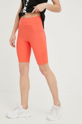Tréninkové šortky Only Play dámské, oranžová barva, hladké, high waist