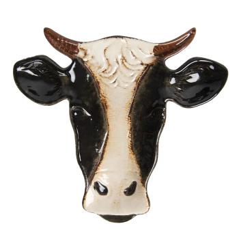 Keramický talíř v designu krávy - 23*21*2 cm 6CE1141