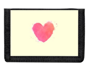 Peněženka na suchý zip watercolor heart