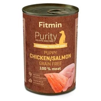 Fitmin Purity Konzerva kuřecí s lososem pro štěňata 400 g (8595237018826)