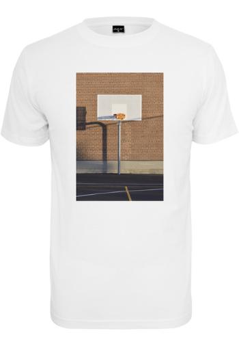 Mr. Tee Pizza Basketball Court Tee white - XS