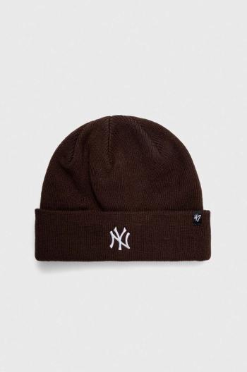 Čepice 47brand New York Yankees Randle hnědá barva, z husté pleteniny