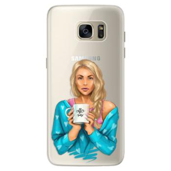 Silikonové pouzdro iSaprio - Coffe Now - Blond - Samsung Galaxy S7 Edge