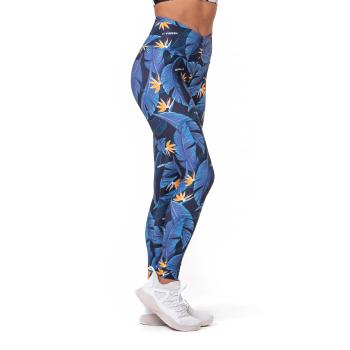 Dámské legíny High Waist Ocean Power blue XS - NEBBIA