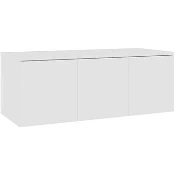 TV stolek bílý 80x34x30 cm dřevotříska (801859)