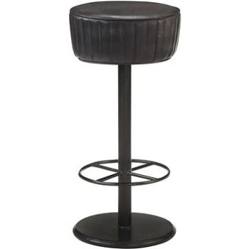 Barová stolička černá pravá kůže (321872)
