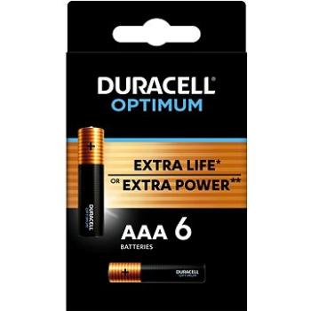 DURACELL Optimum alkalická baterie mikrotužková AAA 6 ks (42392)