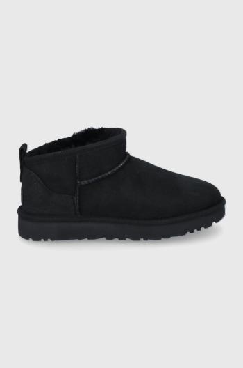 Semišové sněhule UGG Classic Ultra Mini černá barva, 1116109.BLK