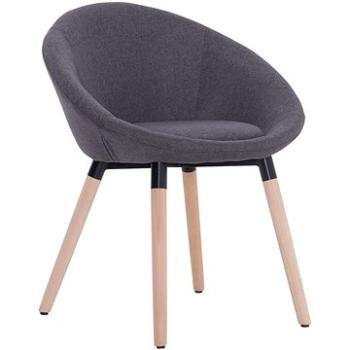 Jídelní židle tmavě šedá textil (283430)