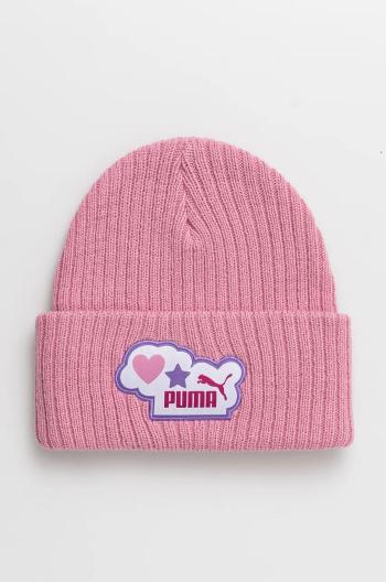 Dětská čepice Puma Comic Beanie růžová barva, z tenké pleteniny, 256430