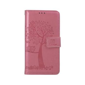 TopQ Pouzdro iPhone 13 knížkové Růžový strom sovičky 66369 (Sun-66369)