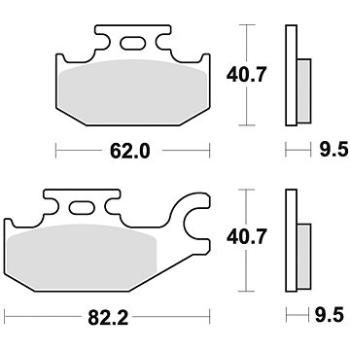 Braking brzdové destičky (semi-metalická směs SM1) (2ks) M501-168 (M501-168)