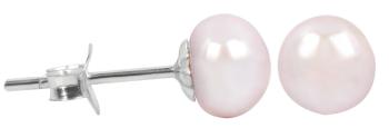 JwL Luxury Pearls Náušnice s pravou růžovou perlou JL0289