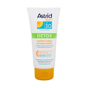 Astrid Sun Detox Face Cream SPF30 50 ml opalovací přípravek na obličej unisex na dehydratovanou pleť