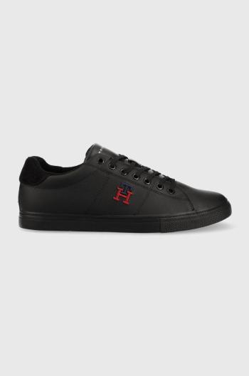 Sneakers boty Tommy Hilfiger Fm0fm04350 Core Vulc Varsity Monogram černá barva