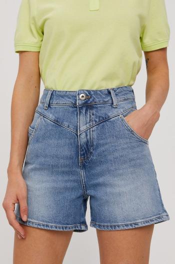 Džínové šortky Cross Jeans dámské, hladké, high waist