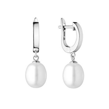 GAURA Perlové náušnice – bílé přírodní perly - GA1063