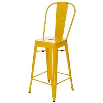 Barová židle s opěradlem Paris Back žlutá (IAI-1958)