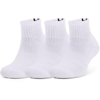 Under Armour UA CORE QTR 3PK Ponožky, bílá, velikost 43-47