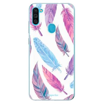 Odolné silikonové pouzdro iSaprio - Feather Pattern 10 - Samsung Galaxy M11