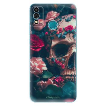 Odolné silikonové pouzdro iSaprio - Skull in Roses - Honor 9X Lite