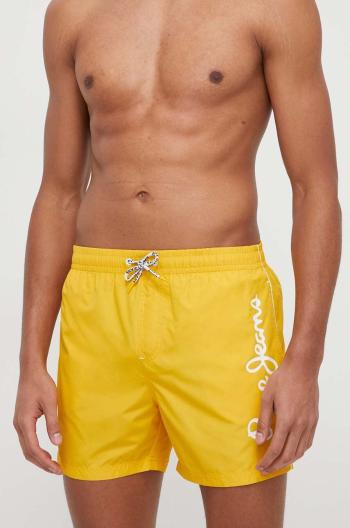 Plavkové šortky Pepe Jeans LOGO SWIMSHORT žlutá barva, PMB10393