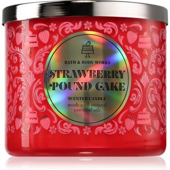 Bath & Body Works Strawberry Pound Cake vonná svíčka 411 g