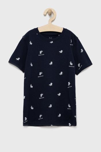 Dětské bavlněné tričko Jack & Jones tmavomodrá barva, s potiskem