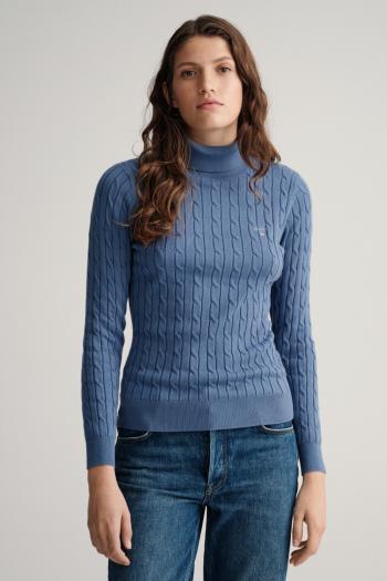 ROLÁK GANT STRETCH COTTON CABLE TURTLE NECK modrá XS