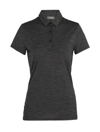 dámské merino polo triko ICEBREAKER Wmns Tech Lite SS Polo, Jet Hthr velikost: M