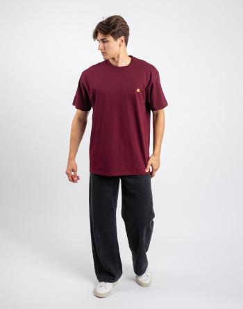 Tričko Carhartt WIP S/S American Script T-Shirt Malbec