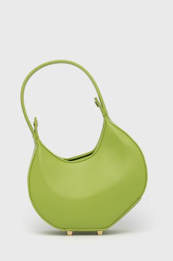 Kožená kabelka Patrizia Pepe zelená barva